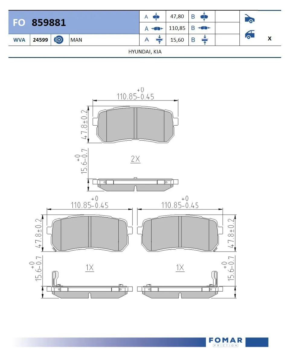 Brake Pad Set, disc brake